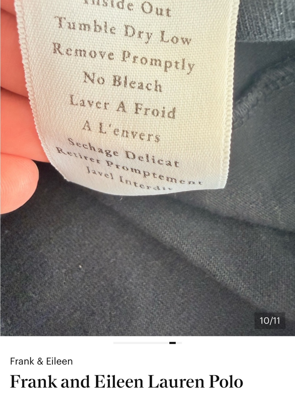Frank & Eileen Dark Navy/Black Polo-Style Dress - Picture 11 of 13